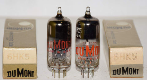 (!) (PAIR) 6HK5 Sylvania branded Dumont NOS 1964-1969 (92/60 and 93/60)
