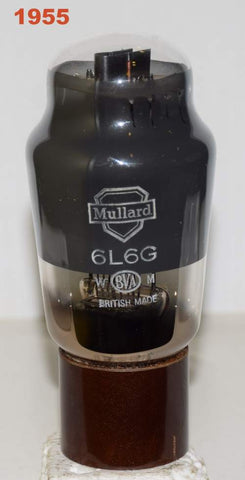 (!!!!) (Single) 6L6G MULLARD UK NOS 1955 a few very scrapes on base (64.6ma)