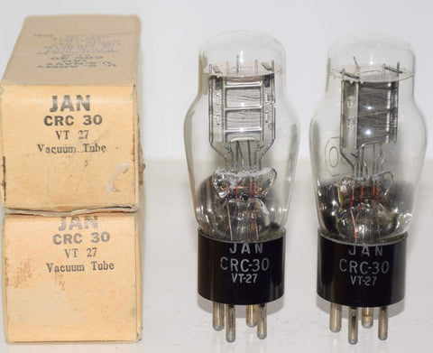 (!!!!) (Recommended Pair) JAN-CRC-30 RCA NOS 1940's same build (2.9ma and 3.0ma)