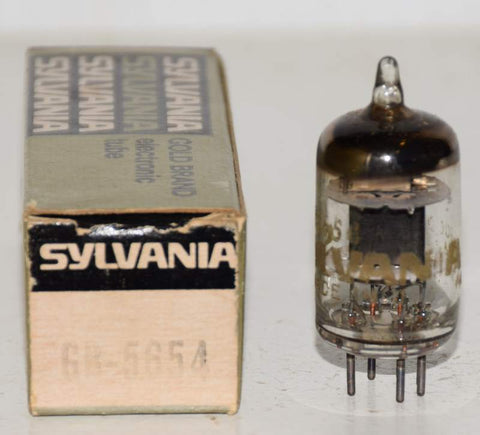 (!!!) (Best Single) GB-5654=6AK5 Sylvania Gold Brand nickel pins 1970's (8.5ma)