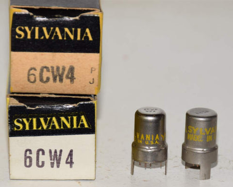 (!!) (Best Pair) 6CW4 Sylvania NOS 1960's (120/60 and 120/60)