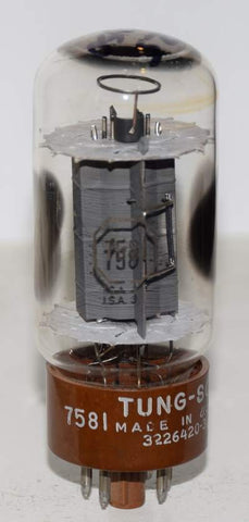 7581 Tungsol brown base used/75% 1964 (52.5ma)