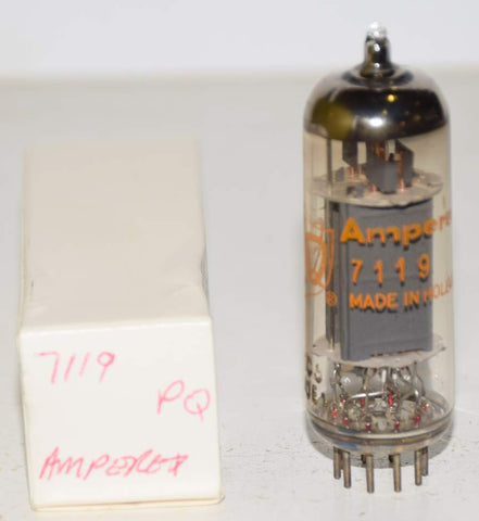 (!!!) (slightly microphonic Single) E182CC=7119 Amperex PQ Holland NOS large