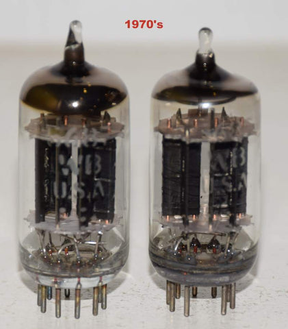 (!!!!) (Good Value Pair) 5687WB GE used/good 1970 era (25/27ma and 26.5/26ma)