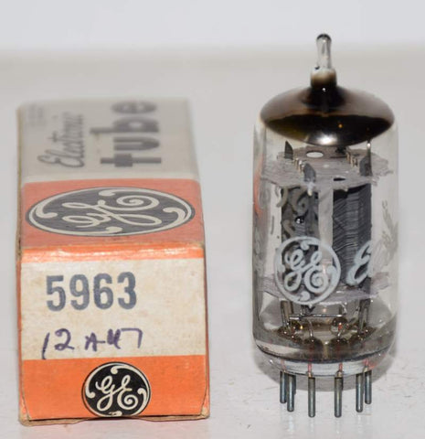 (!!) (Single) 5963=12AU7 GE NOS 1981 (9.4/11.4ma)