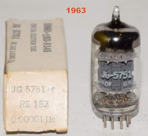 (!!!) (Recommended Single 1963) JG-5751 GE double mica gray plates NOS 1963 (2.2/2.4ma)