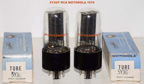 (!!!) (BEST VALUE PAIR) 5Y3GT RCA Motorola NOS 1970 (55-65/40 and 55-63/40) (best sound)