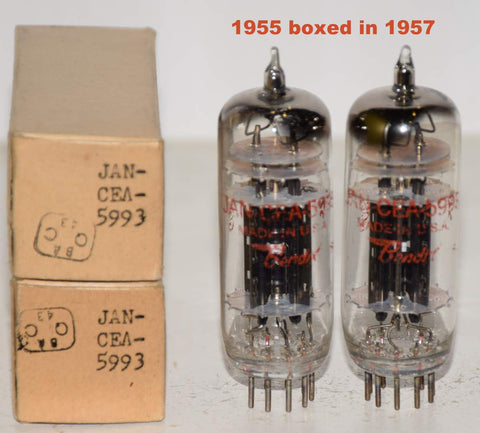 (!!!!) (Best Pair) JAN-CEA-5993 Bendix NOS 1955 slightly faded printing (52-54/40 and 53-54/40) (rare)