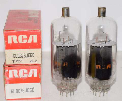 (!!!!) (Best Pair) 6LQ6 RCA gray plate NOS 1970's (84ma and 89ma)