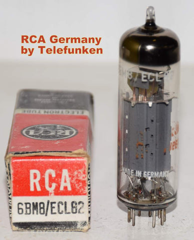 (!) ECL82=6BM8 Telefunken <> bottom NOS 1960's rebranded RCA (2/34.5ma)
