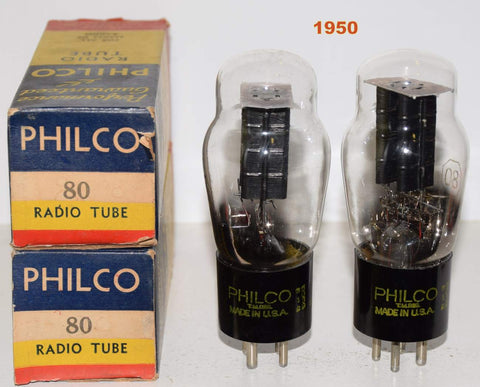 (!!!) (Best Sounding Pair) 80 Sylvania Philco NOS 1950 (54-60/40 and 58-62/40)