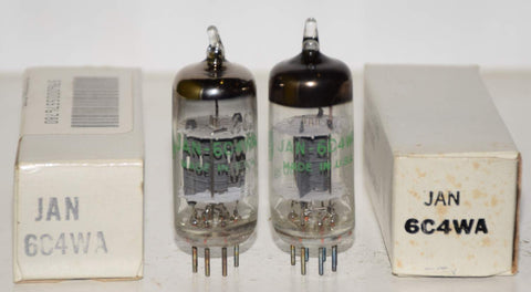 (!!!!) (BEST PAIR #1) 6C4WA GE JAN NOS 1980-1984 (9.8/10ma)