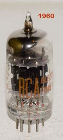 (!) (slightly microphonic) 6072 GE branded RCA triple mica black plates