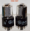 (!!!!) (Good Value Pair) 6SN7GTB GE used/good 1956-1957 (7.6/6.8ma and 6.6/7.3ma) (same Gm) (!!!!) (Good Value Pair) 6SN7GTB GE used/good 1956-1957 (7.6/6.8ma and 6.6/7.3ma) (same Gm)