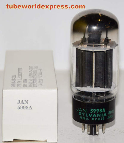 (!!!) (Best Overall Single) 5998A Sylvania JAN NOS 1980 (123.6/122.4mA) 1-2% section balance