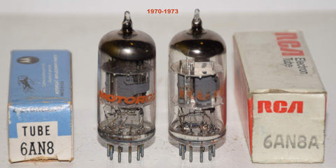 (!!) (Best Pair #2) 6AN8A RCA NOS 1970 - 1973 (18/14ma and 16/14ma)