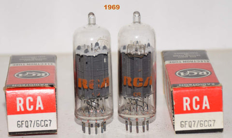 (!!!!) (Best Overall Pair) 6FQ7 RCA clear top NOS