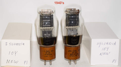 (READ REVIEW) JAN-CHS-10Y=VT-25 SYLVANIA NOS 1940's same construction (27ma and 29ma)