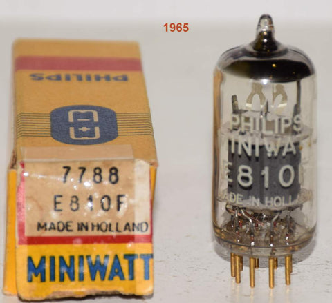 (!) (Best Single) E810F=7788 Philips Miniwatt SQ Holland gold pins NOS 1967 (39ma) (Allnic)
