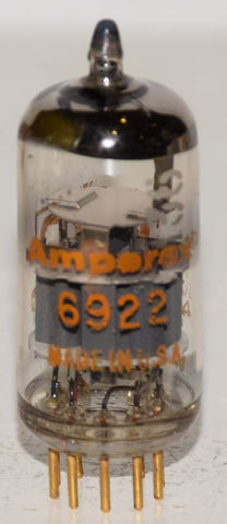 (!) 6922 Amperex PQ USA gold pins used/good 1971 (9.3/10.4ma) (good Gm)