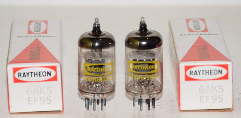 (!!!!) (1 Pair) 5654=6AK5 Raytheon Toshiba Japan NOS 1970's (6.9ma and 7.3ma)