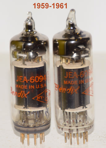 (!!!) (Recommended Pair) JEA-6094 Bendix gold pins NOS 1959-1961 (55ma and 59ma)