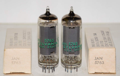 (!!!!) (Best Pair #1) 5763 Sylvania JAN NOS 1972-1973 (46ma and 47ma)
