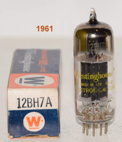 (!!!!) (Single) 12BH7A Westinghouse black plates