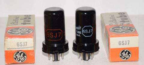 (!!!!) (Best Pair) 6SJ7 GE metal can NOS 1961-1969 (3.1ma and 3.1ma) 1% matched