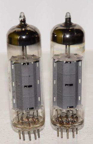 (!!) (Pair) 6GK6 Canada probably by Philips Canada, Holland style construction 1960's used/good (50ma and 52ma)
