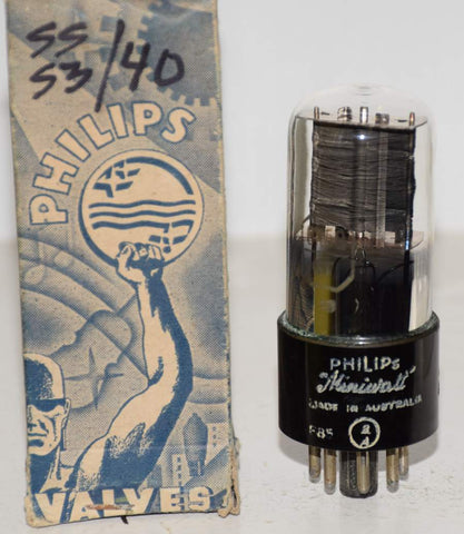 (!!!!) (Best Single) 6X5GT Philips Miniwatt Australia NOS 1940's (55/40 and 53/40) (rare) (Mapletree, Audio Note)