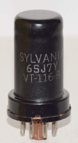 6SJ7Y=VT-116B Sylvania brown bottom like new 1940's (3.7ma)