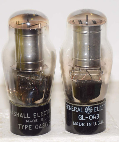 (!) (PAIR) 0A3 RCA branded Marshall and GE used/strong 1950's (1 Pair) (neon)