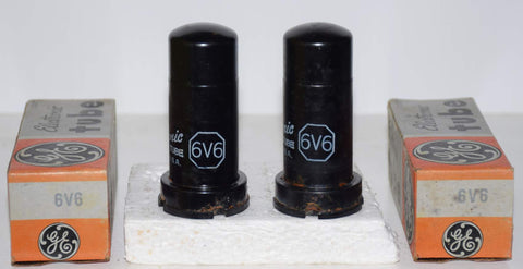 (!!!) (1 PAIR) 6V6 GE metal can NOS 1976 (38.8ma and 39.2ma) 1-3% matched