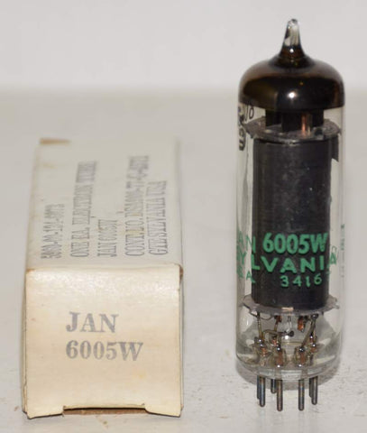 6005W Sylvania JAN black plate NOS 1978 (43ma)