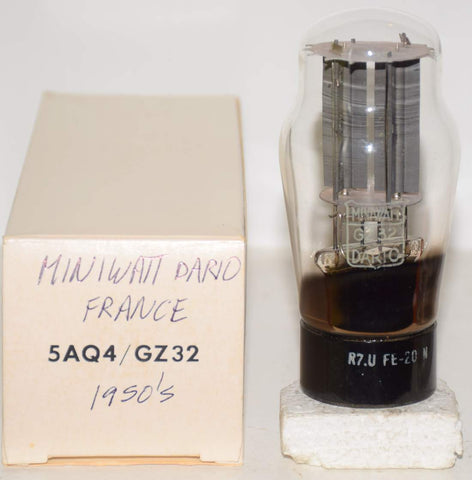 (!!!) (BEST SINGLE) GZ32 Miniwatt Dario France NOS 1955 era (63/40 and 63/40) small rattle inside base