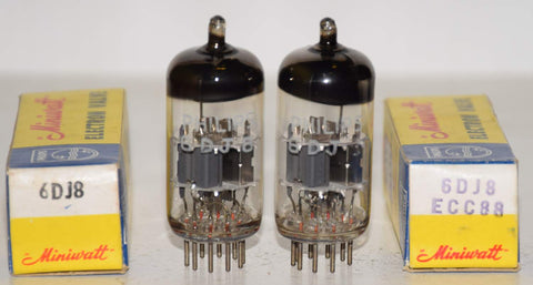 (!!!!) (BEST PAIR #3) 6DJ8 Philips by Matshushita JAPAN NOS 1960's (18.8/16.3ma and 18.9/17.2ma)