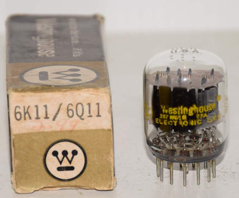 6K11=6Q11 GE branded Westinghouse NOS 1960's (88/80, 91/60, 84/60)