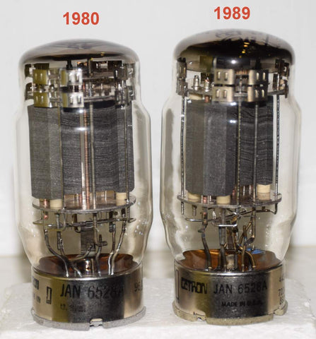 (!) (Best Pair #4) JAN-6528A Cetron USA NOS and like new 1980-1989 (94/127mA and 97/134ma)
