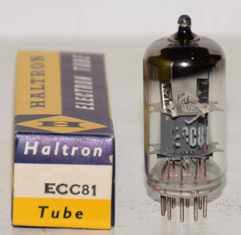 12AT7=ECC81 Haltron East Germany NOS 19740's (7.2/7.0ma) 1-2% section balance