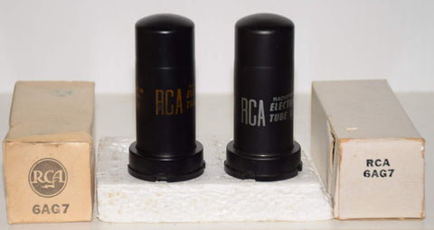 (!!) (Best Pair) 6AG7 RCA NOS 1959-1962 (29.5ma and 30ma) 1-2% matched