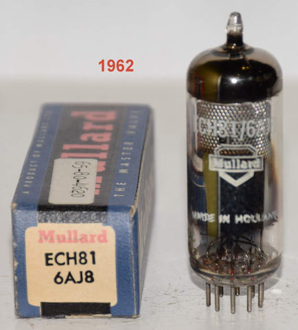 (!!!) (Best Single) ECH81=6AJ8 Mullard Holland NOS 1962 (6.8ma and 13.5ma)