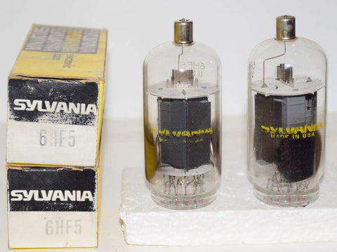 (!!!) (PAIR) 6HF5 Sylvania NOS 1970's (83ma and 85ma)