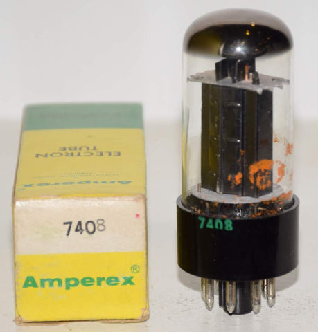 (!) (Best Single) 7408=6V6GT Sylvania branded Amperex NOS 1974 (41.5ma) (rare)