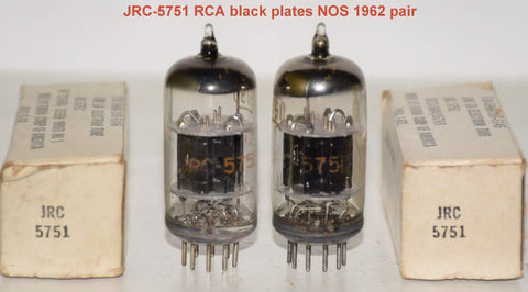 (!!!) (Best Pair) JRC-5751 RCA NOS black plates double mica 1962 (2.7/2.3ma and 2.7/2.9ma) (similar to Command Series)