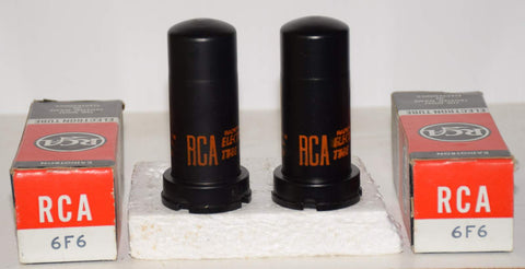 (!!!) (Best Pair #1) 6F6 RCA metal can NOS 1966 (40ma and 39.6ma) 1-2% matched