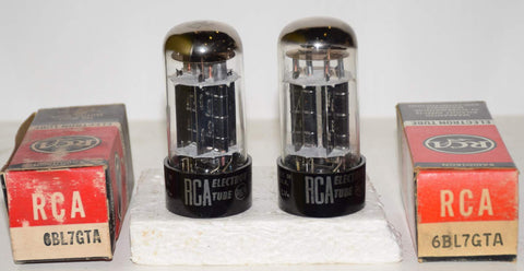 (!!!) (Best Pair) 6BL7GTA Sylvania branded RCA triple mica
