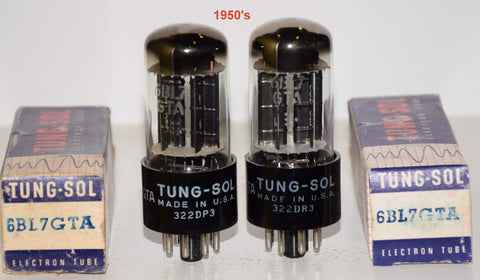 (!!!!) (BEST PAIR) 6BL7GTA GE branded Tungsol
