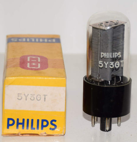 (!!!!!) (Best Single) 5Y3GT Philips Holland NOS 1960's slightly tilted glass (62/40 and 60/40) (Fender, Supro, Victoria, Decware) (Best Sound for the money)
