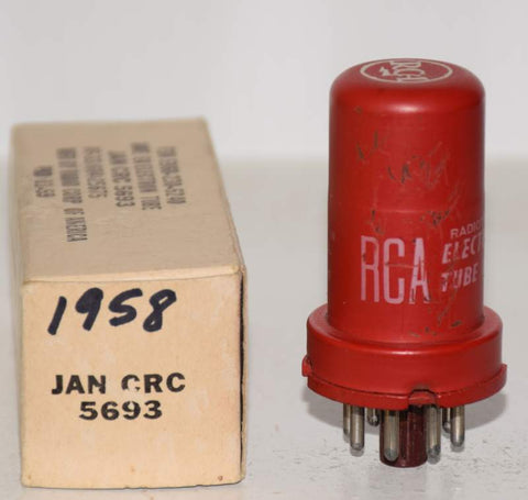 5693 RCA red can used good 1958 scratches on metal can (2.5ma)